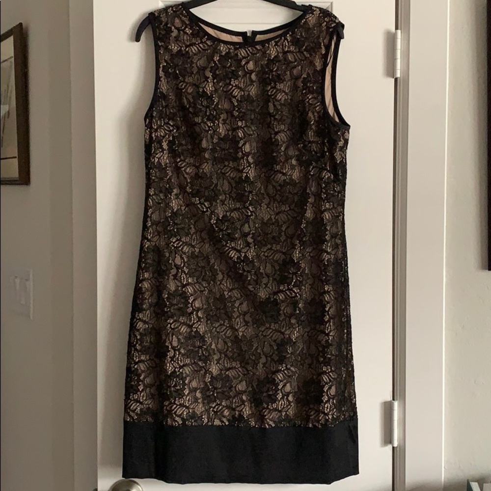 Aidan Mattox Elegant Black Lace Dress
